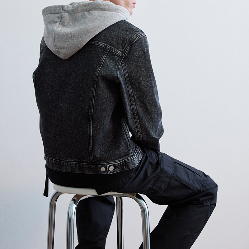 hongfeng denim hoodie jacket for men - supplier